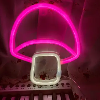 Светодиодная неоновая вывеска Креативной формы, неоновая вывеска с USB/ батарейным питанием, 3D визуальный эффект, прикроватный светильник со светодиодной подсветкой в виде гриба, принадлежности для вечеринок