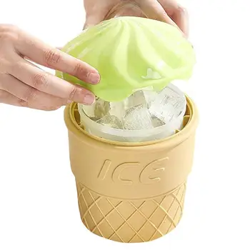 Силиконовая чашка для приготовления кубиков льда, Креативная форма для приготовления мороженого, Морозильная чашка, Легко снимаемые Кухонные принадлежности для хранения льда