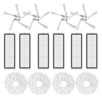 Сменные аксессуары для боковой щетки, фильтра и тряпки для швабры для пылесоса Xiaomi Dreame Bot W10