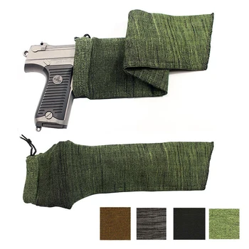 Тактический Пистолет, Вязаный Чехол из полиэстеровой кожи, Влаговязаные Защитные Носки, Сумка для хранения Пистолета, Защитное Снаряжение