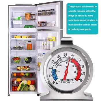 Термометр для холодильника из 4 предметов с красным индикатором, термометр для морозильной камеры, холодильник-кулер с подвесным крючком и подставкой