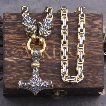Цепочка Viking Dragon King с подвеской Thor's Hammer Mjolnir: неподвластный времени ювелирный подарок для мужчин