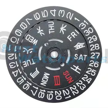 Черный японский диск с датой, колесо недели, подходит для движения NH35 /36 Date@3/3.8