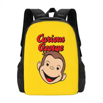 Школьные сумки Curious George Дорожный рюкзак для ноутбука Curiousity Curious George Monkey Ape Kids Дети Забавные Милые Счастливые Ностальгии