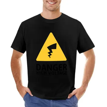 Электрическая футболка с высоким напряжением, футболки с кошками, летние топы, футболки, комплект мужских футболок с графическим рисунком
